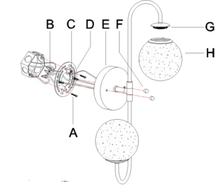 ZEVNI A04408 Mordy 22 Inch H Black LED Wall Sconce 02