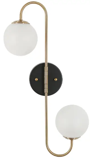 ZEVNI A04408 Mordy 22 Inch H Black LED Wall Sconce product