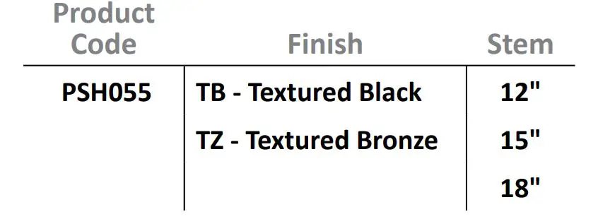 Sollos PSH055 5.5 Inch Straight Hat Path Light - Fixture Ordering Guide