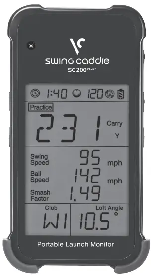 VOICE CADDIE Swing Caddie SC200 Plus Portable Launch Monitor -