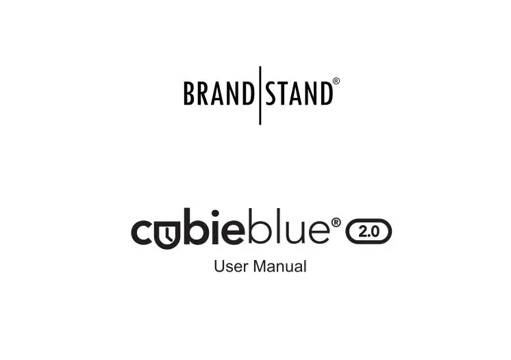 BRANDSTAND CubieBlue Alarm Clock Charger Black User Manual