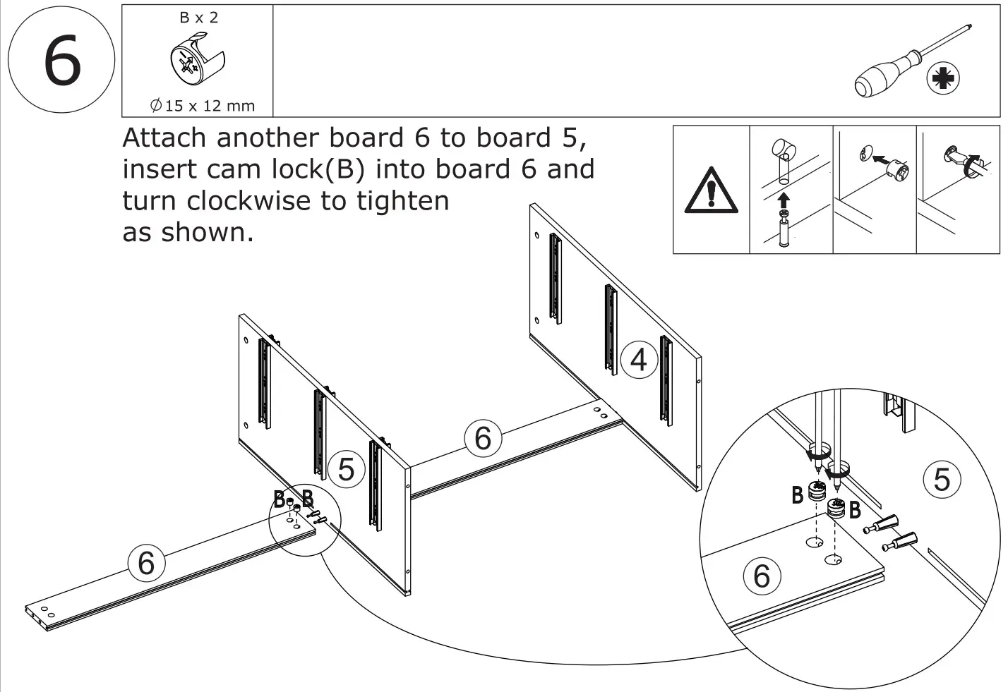 FUFU GAGA Sideboard 6 Drawer Freestanding Dresser - Attach another board 6 to board