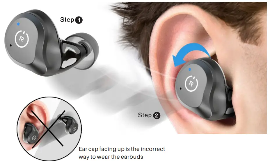 TOZO NC9Plus ANC Wireless Earbuds - stop 1 and 2