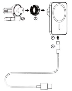 S-BOL Magnetic Wireless Car Charger- Car
