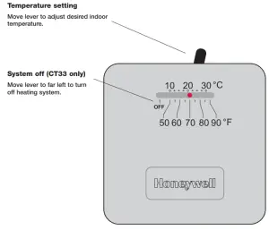 Honeywell CT30 Low voltage Thermostat-Operation