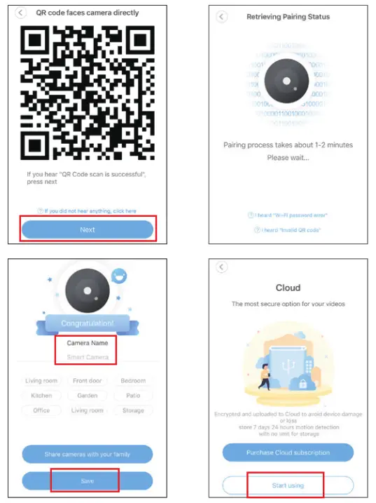 SV3C PG207 Y Series Wi Fi Camera - QR code generated