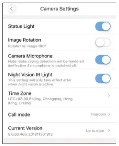 SV3C PG207 Y Series Wi Fi Camera - Status Light