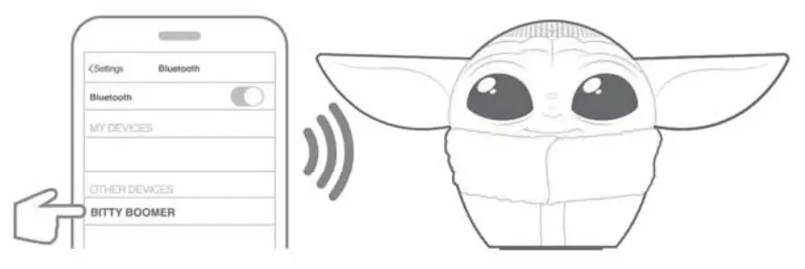 BITTY BOOMERS BITTYCHILD The Mandalorian Kids Bluetooth Speaker - fig 2