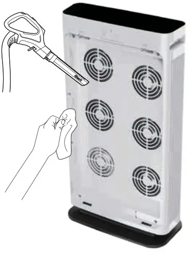 Shark HE600 Series HE600UK Air Purifier- Interior Cleaning