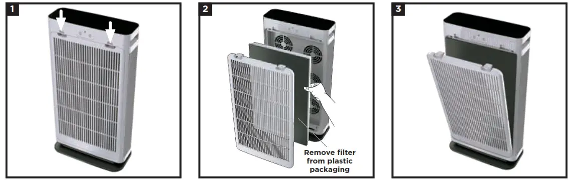 Shark HE600 Series HE600UK Air Purifier- SETTING UP 2