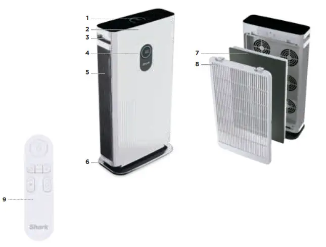 Shark HE600 Series HE600UK Air Purifier- SETTING UP
