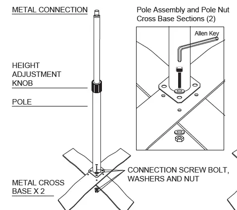 CTA Digital PAD-AFSVP VESA-Compatible Height-Adjustable Floor Stand fig 1