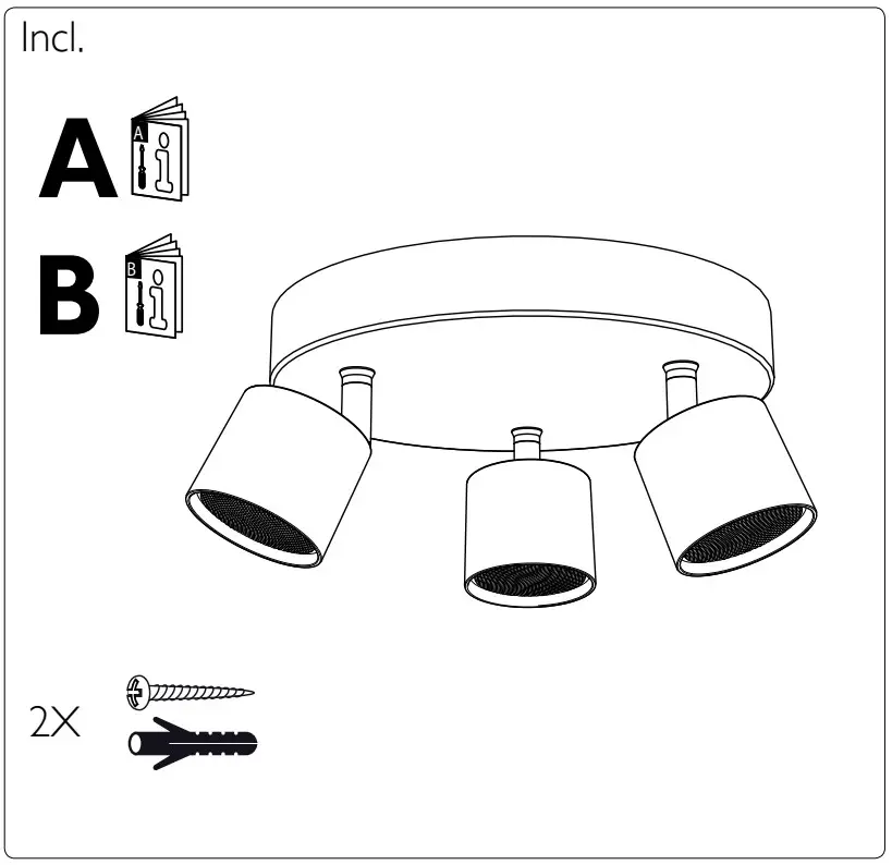 PHILIPS 562434816 Dimmable LED Star Triple Spot Light - fig1