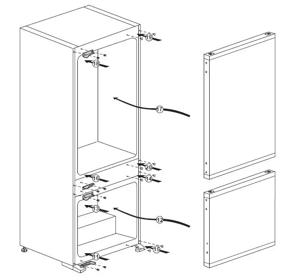 beko ICQFD373 White Integrated Fridge Freezer-5