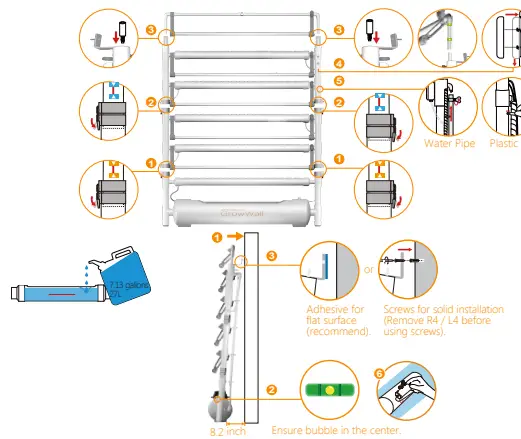 OPCOM OFG003 Farm Grow Wall 3 Vertical Hydroponic UnitFig66