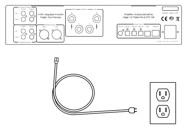 HEGEL H190 Integrated Amplifier User Manual - Connect the power cord