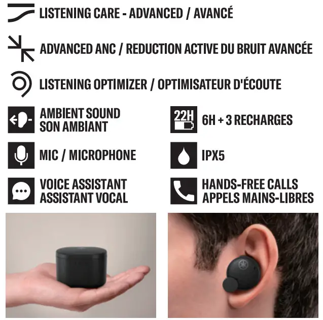 YAMAHA TW E7B True Wireless Earbuds - figure 3