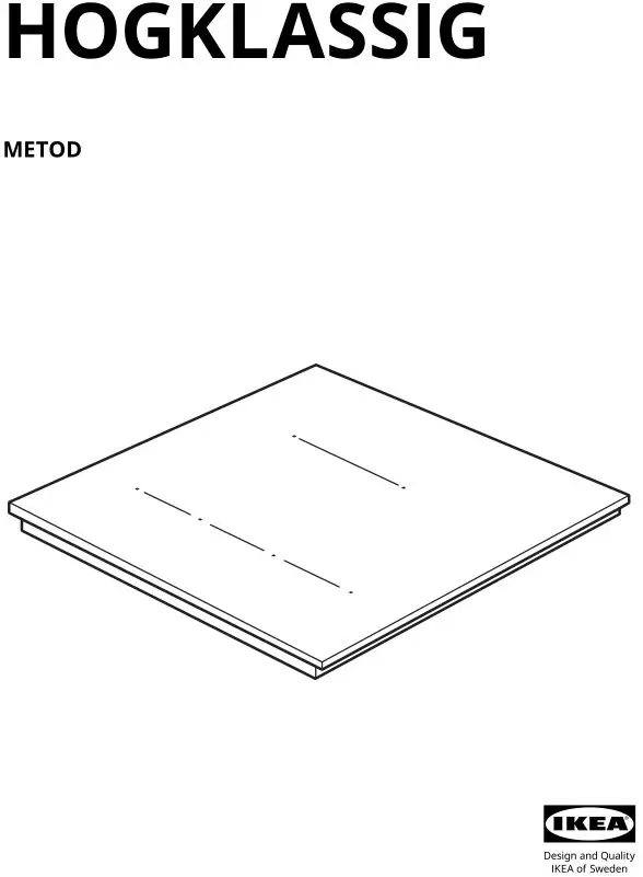IKEA HOGKLASSIG Hob User Guide