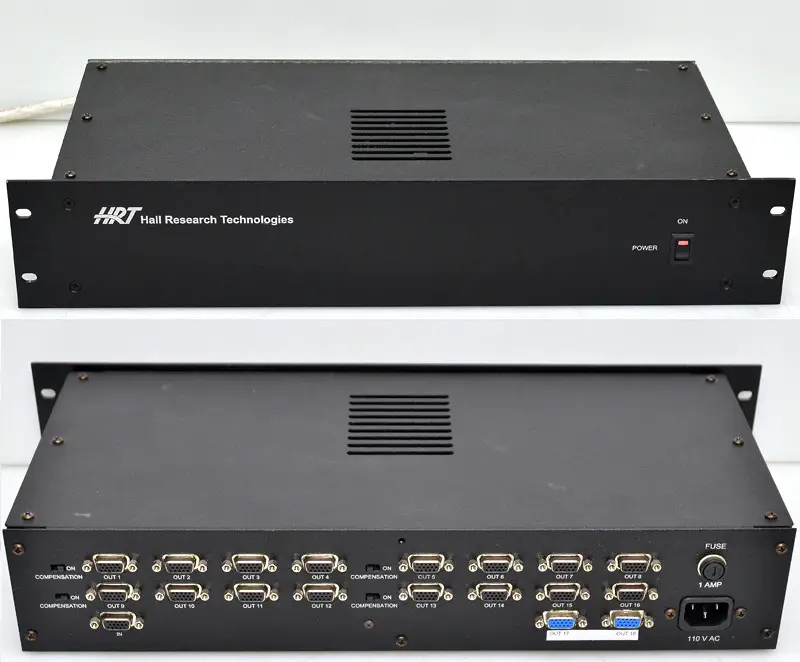 HALL TECHNOLOGIES 1800-RA 18 Channel VGA Video Splitter or Distribution Amplifier
