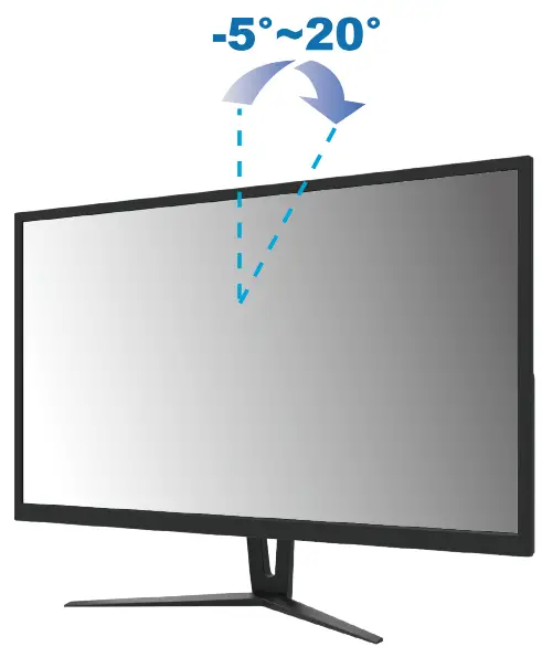HANNspree HS322UPB LCD Monitor - ADJUSTING THE VIEWING ANGLE