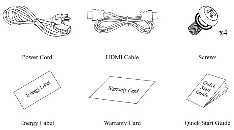 HANNspree HS322UPB LCD Monitor - Cables and User manual