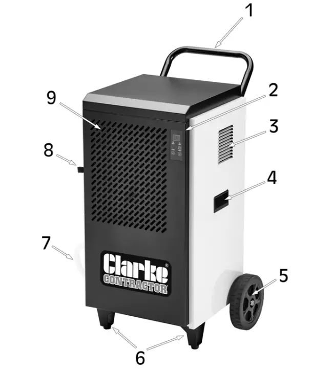 Clarke IDH70L 70L Industrial Dehumidifier - figure 2