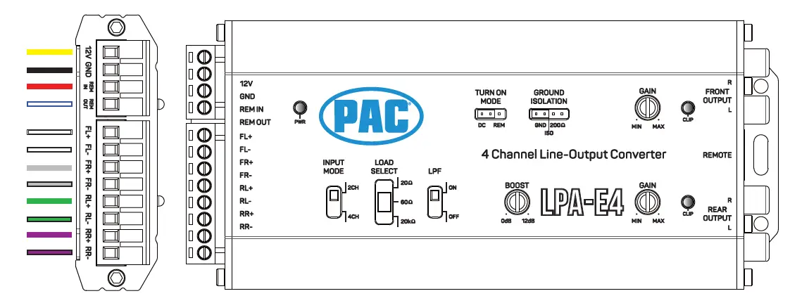 PAC-audio LPA-E4 Active Line Output Converter fig 1