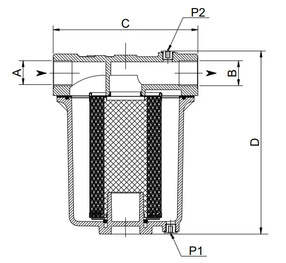 WATTS 70684 High Efficiency Gas Filter - Figure 1