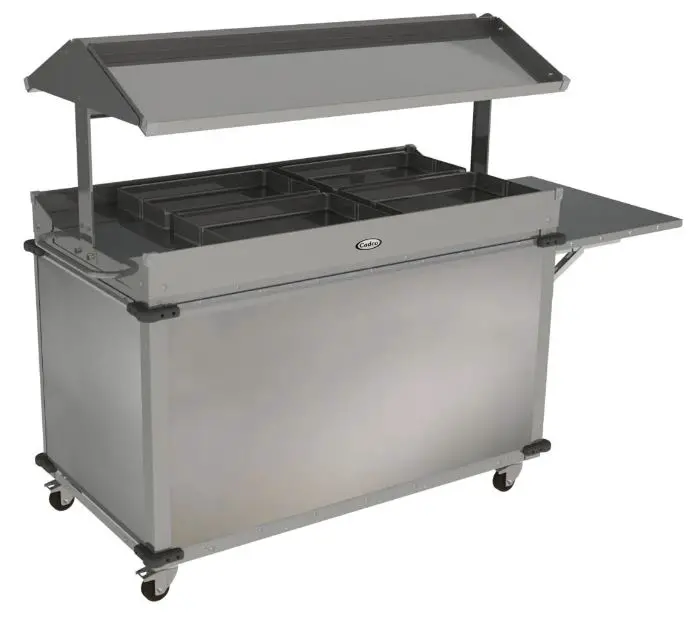 Cadco CBC-GG-B4-L6 4 Bay Grab & Go Mobile Merchandising Cart product-img