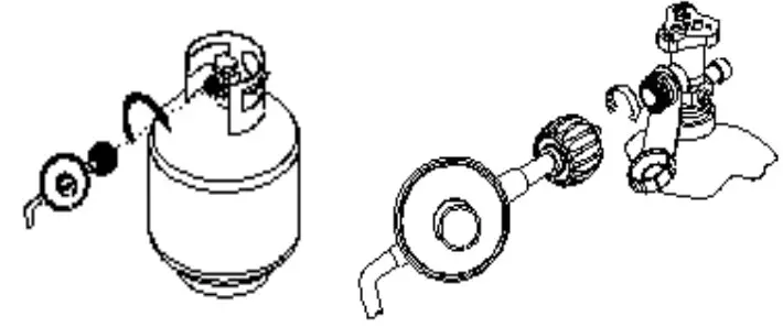 NEXGRILL 720 1058 Outdoor 4 Burner Griddle - Check tank
