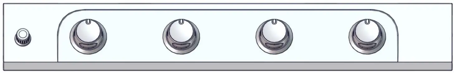 NEXGRILL 720 1058 Outdoor 4 Burner Griddle - control