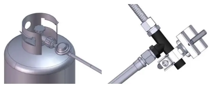 NEXGRILL 720 1058 Outdoor 4 Burner Griddle - gas supply