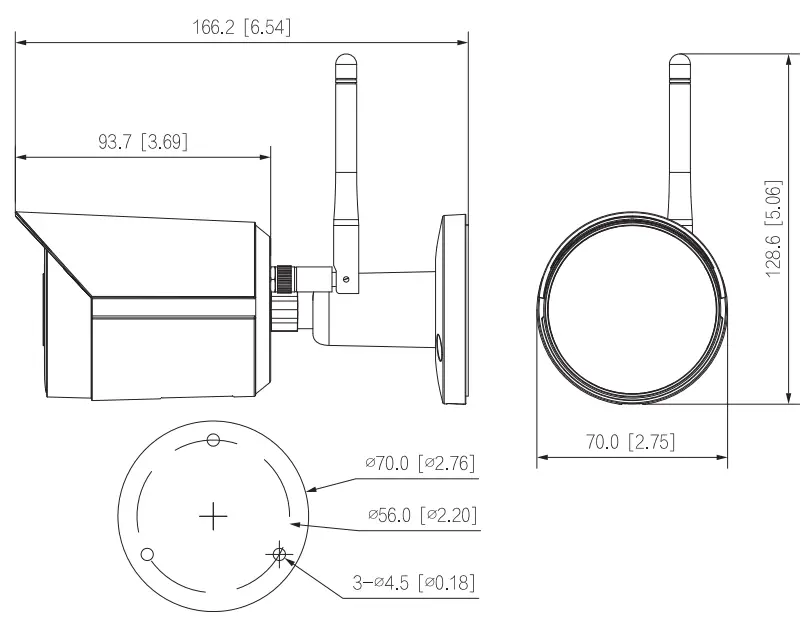 dahua DH IPC HFW1430DS SAW 4MP IR Fixed Focal WiFi Bullet Network Camera - fig 3