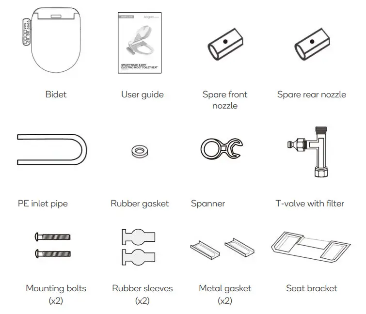 kogan KAWNDBIDETB Smart Wash amp Dry Electric Bidet Toilet Seat - Figure 2