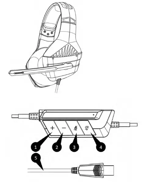 CROWN CMGH 2103 Virtual Sound Micro Gaming Headsets