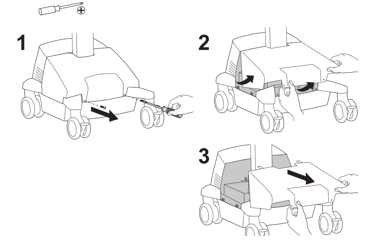 ergotron 98-583 1 StyleView SLA Cart Cord Upgrade Kit - Remove front