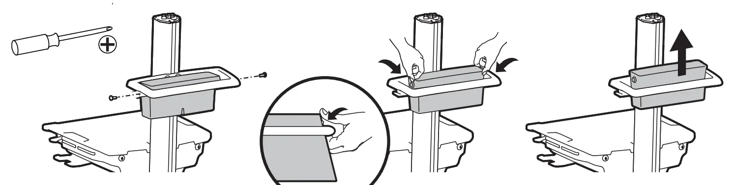 ergotron 98-583 1 StyleView SLA Cart Cord Upgrade Kit - Remove