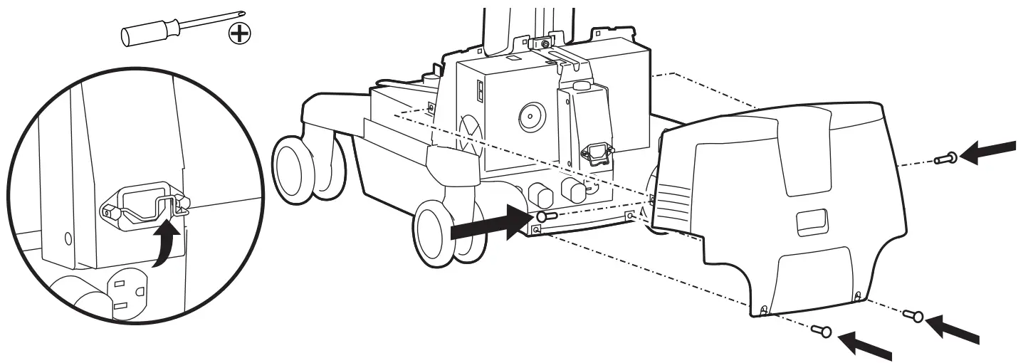 ergotron 98-583 1 StyleView SLA Cart Cord Upgrade Kit - base cover