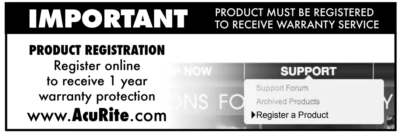 ACU-RITE - IMPORTANT