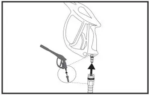 Connect High Pressure Hose to Spray Gun