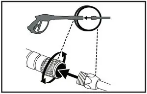 Connect Spray Wand to Spray Gun