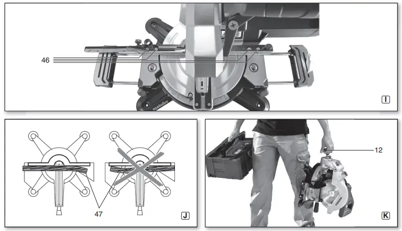 metabo KS 216 M Lasercut Crosscut Saw - fig 4