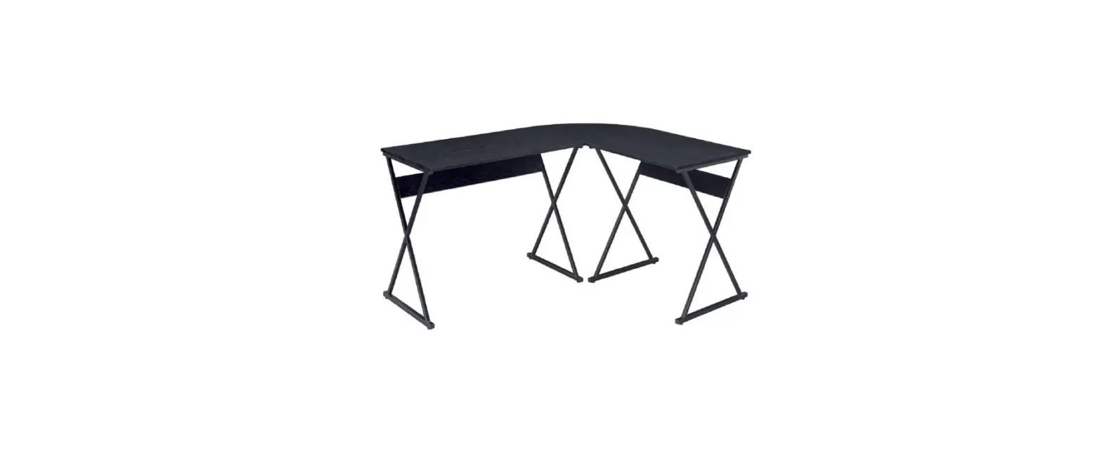 The Home Depot Mzlamce92814 43 Inch W L-shaped Black Wood And Metal Writing Desk Computer Desk User Manual