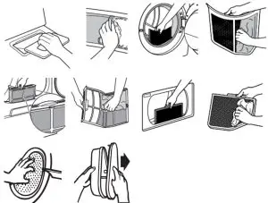 Cleaning the Dryer Interior