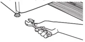 Tighten and adjust leveling legs