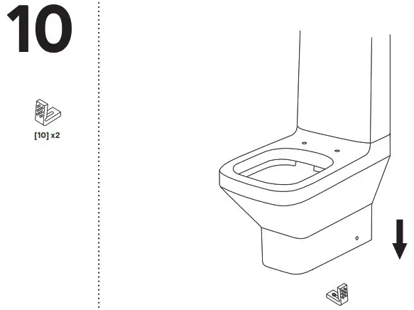 GoodHome teesta Close Coupled Rimless Toilet - Assembly 11