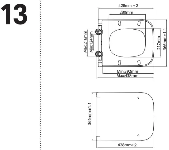 GoodHome teesta Close Coupled Rimless Toilet - Assembly 14