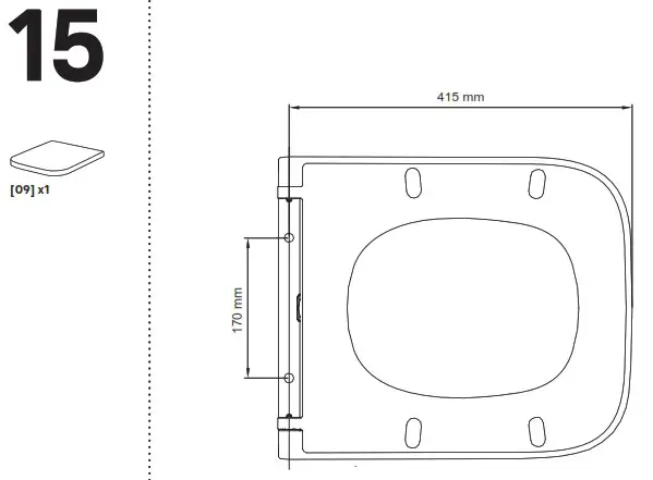 GoodHome teesta Close Coupled Rimless Toilet - Assembly 16