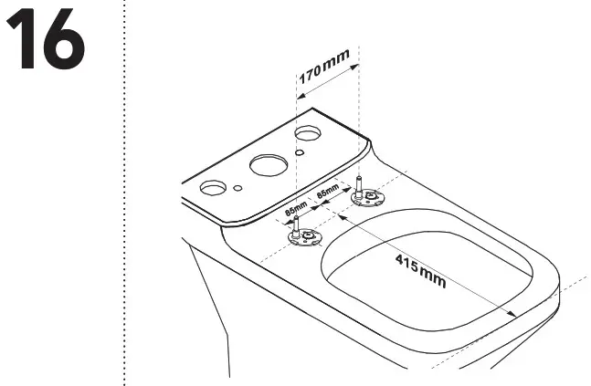 GoodHome teesta Close Coupled Rimless Toilet - Assembly 17