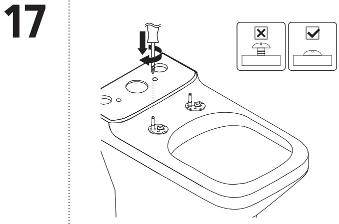 GoodHome teesta Close Coupled Rimless Toilet - Assembly 18